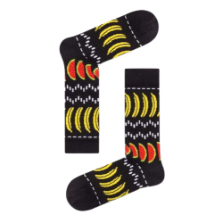 Μακριές Βαμβακερές Κάλτσες Banana & Watermelon Socks με σχέδιο Μπανάνα και Καρπούζι