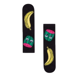 Μακριές Βαμβακερές Κάλτσες Banana & Watermelon Socks 2 με σχέδιο Μπανάνα και Καρπούζι
