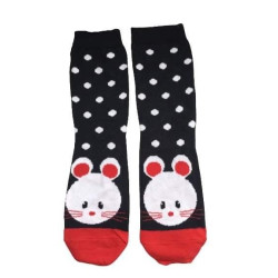 Γυναικείες Μακριές Βαμβακερές Κάλτσες Mouse Socks με σχέδιο ποντικάκι