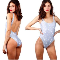 Zalika Swimsuit Γυναικείο  Ολόσωμο μαγιό με σχέδιο αστέρια σε ανοιχτό Σιελ  χρώμα