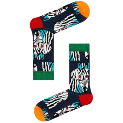 Unisex Μακριές  Κάλτσες με σχέδιο Ζέβρα σε Μπλέ χρώμα