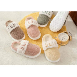 Γυναικείες Παντόφλες με σχέδιο Slippers σε Λαδί χρώμα