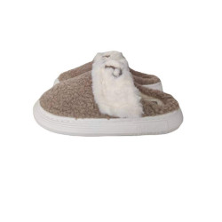 Γυναικείες Παντόφλες με σχέδιο Slippers σε Καφέ χρώμα