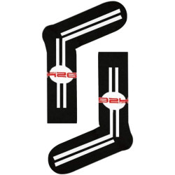 Ανδρικές Μακριές Βαμβακερές Κάλτσες με σχέδιο 924 Turbo σε Μαύρο  χρώμα