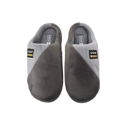 Ανδρικές Χειμωνιάτικες Παντόφλες με σχέδιο σε Γκρί  χρώμα