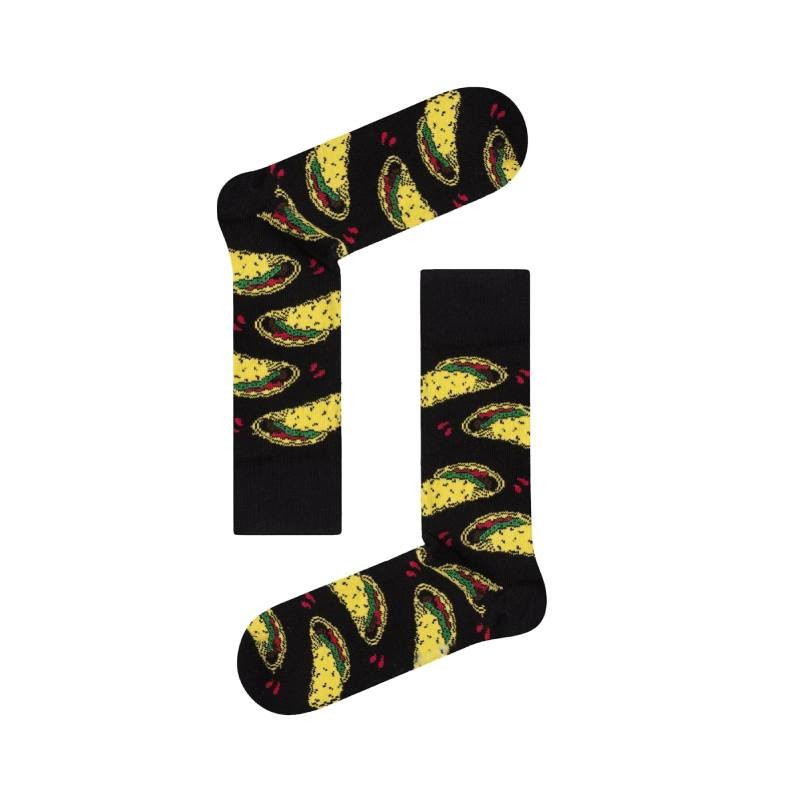 Μακριές Βαμβακερές Κάλτσες TACOS Socks Χρώματος (μαύρο)