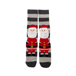 Γυναικείες Μακριές Βαμβακερές Χριστουγεννιάτικες Κάλτσες Christmas Socks D73 σε Γκρί  χρώμα