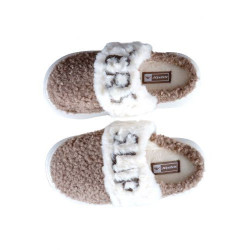 Γυναικείες Παντόφλες με σχέδιο Slippers σε Καφέ χρώμα