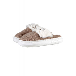 Γυναικείες Παντόφλες με σχέδιο Slippers σε Καφέ χρώμα