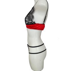 Σετ Bralette με G-String με κορδονάκια