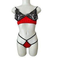 Σετ Bralette με G-String με κορδονάκια