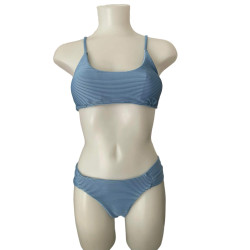 Γυναικείο Σετ Ριπ Μπικίνι με Brazil Bottom σε Σιέλ χρώμα
