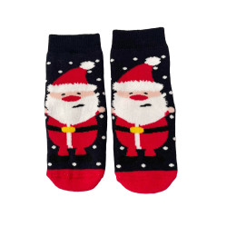 Kids Christmas Socks R59 Παιδικές Αντιολισθητικές Βαμβακερές Χριστουγεννιάτικες Κάλτσες  με σχέδιο σε Μαύρο χρώμα