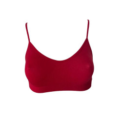 KATIA Γυναικείο Μπουστακι με Λεπτή Τριάντα και μαλακό Λάστιχο κάτω από το στήθος σε Κόκκινο Χρώμα
