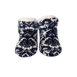 Jomix 85371 Γυναικείες Κλειστές Χειμερινές Παντόφλες Καλτοπαντοφλες σε Μπλέ - Λευκό χρώμα N2