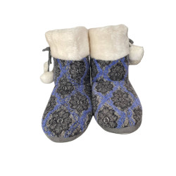 Jomix 85361 Γυναικείες Κλειστές Χειμερινές Παντόφλες Καλτοπαντοφλες σε Μπλέ /Γκρί χρώμα