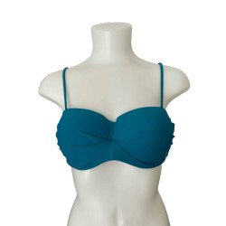 Γυναικείο Strapless Bikini Top σε Πετρολ χρώμα