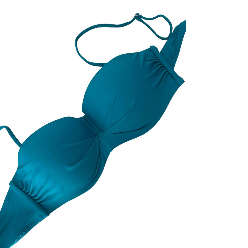 Γυναικείο Strapless Bikini Top σε Πετρολ χρώμα