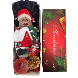 Ekmen Gift Box 2 ΤΜΧ Μακριές  Χριστουγεννιάτικες Κάλτσες σε συσκευασία Δώρου (X20)