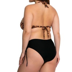 Γυναικείο Μαγιό Σετ Μπικίνι plus size σχέδιο animal print σε Μαύρο Καφε χρωμα