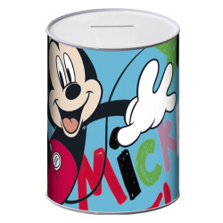 Μεταλλικός Κουμπαράς σχέδιο Mickey σε Μπλέ χρώμα