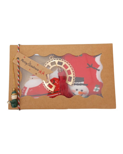 Tengda Gift Set Ν525 με 2 τμχ Χριστουγεννιάτικες Κάλτσες και Κρεμαστό Γούρι