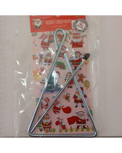 Δωράκι πάρτυ Χριστουγεννιάτικα Αυτοκόλλητα & Τρίγωνο για κάλαντα (Μεικτά Σχέδια)