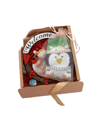 Tengda Gift Set Κρεμαστό Στεφάνι welcome και Κάλτσες