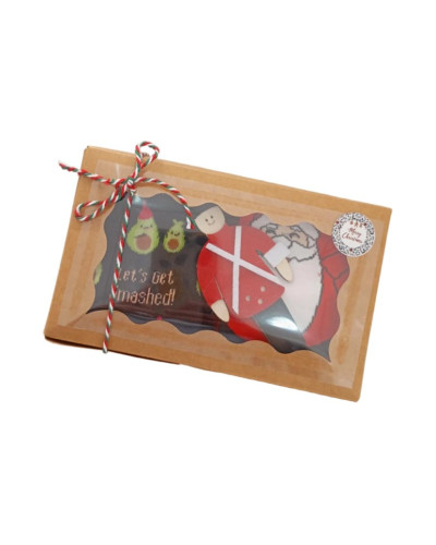 Tengda Gift Set 2 τμχ Χριστουγεννιάτικες Κάλτσες και  Κρεμαστό Στολίδι σε συσκευασία Δώρου (C13)