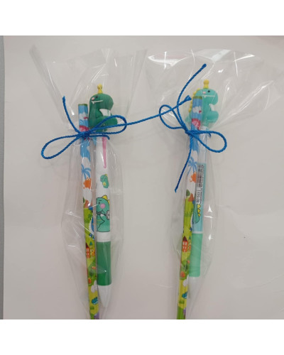 Δωράκια Πάρτυ θέμα Δεινόσαυρος Στυλό 3 χρωμάτων και Μολυβι