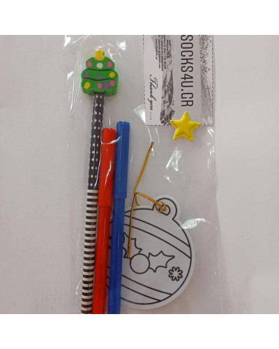 Μικρόδωρακια Χριστουγέννων Στολίδι Foam, Μαρκαδόροι & Μολύβι με Γόμα ( Μεικτά Σχέδια)